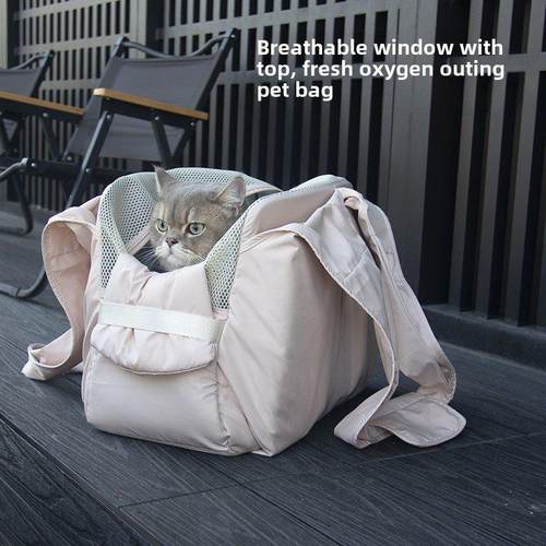猫袋日韩风格的宠物郊游袋夏季猫背包便携式狗袋大容量猫抗压力手