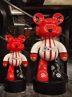 德国网红暴力熊落地式大型装饰品家居客厅电视柜装饰无障碍豪华创