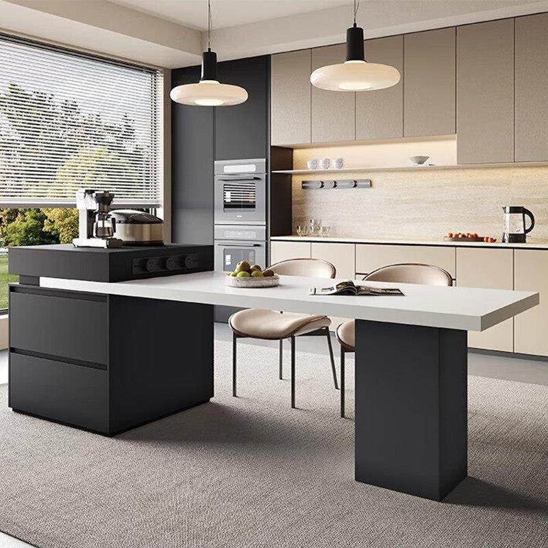 岛台餐桌一体可伸缩饭桌家用多功能带储物吧台意式极简岩板中岛台,住宅家具,岛台餐桌,淘宝优惠券,粉丝福利购,淘宝优惠卷