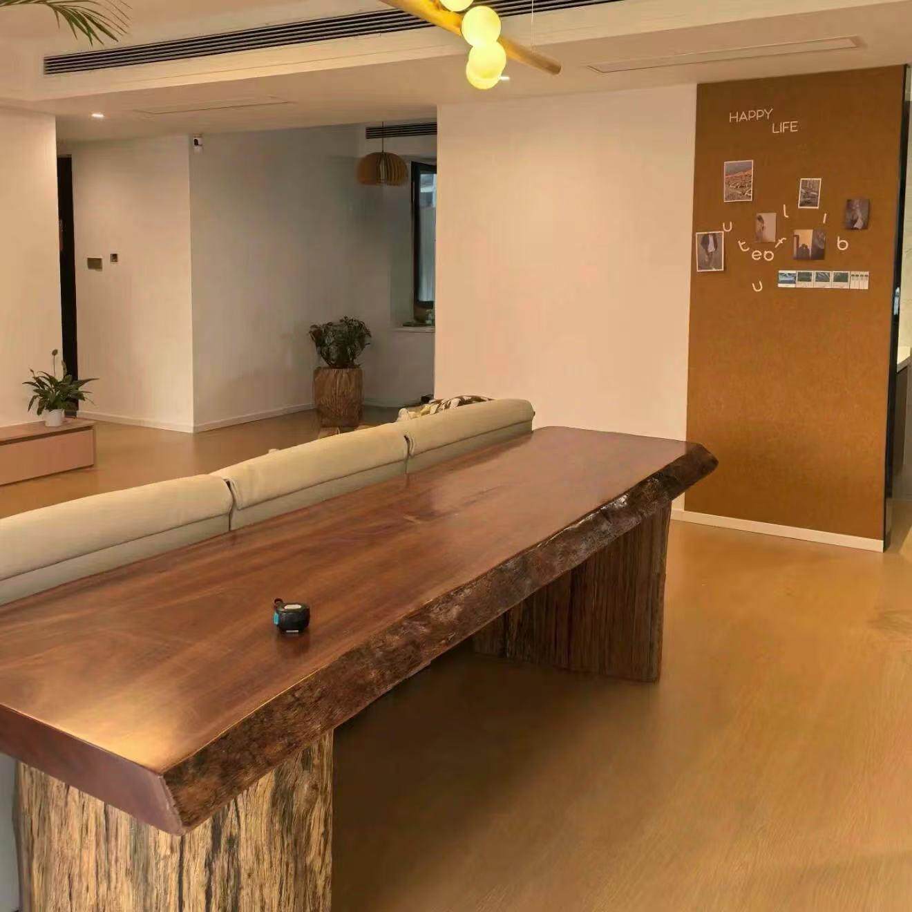 实木大板书桌去客厅化大长桌工作台办公桌办公桌原木整板茶桌茶台
