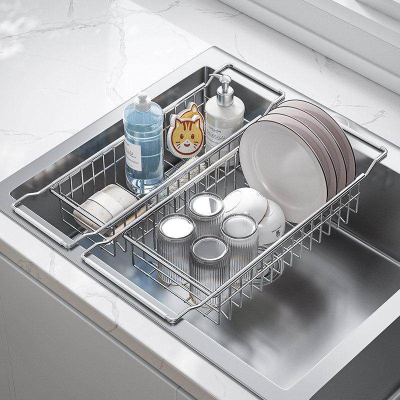 不锈钢水槽置物架厨房洗碗池水池碗碟沥水架碗碟收纳可伸缩沥水篮,厨房/烹饪用具,水槽置物架,淘宝优惠券,粉丝福利购,淘宝优惠卷