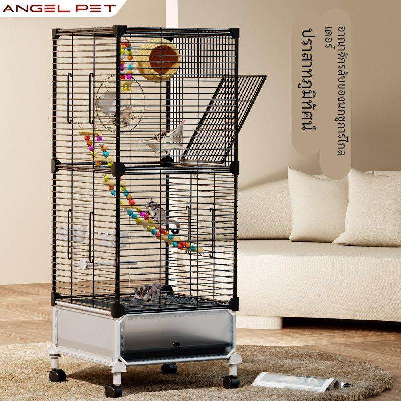 蜜袋鼯专用笼养龙猫专用笼子蜜袋鼯花枝鼠大号豪华别墅飞鼠魔王笼