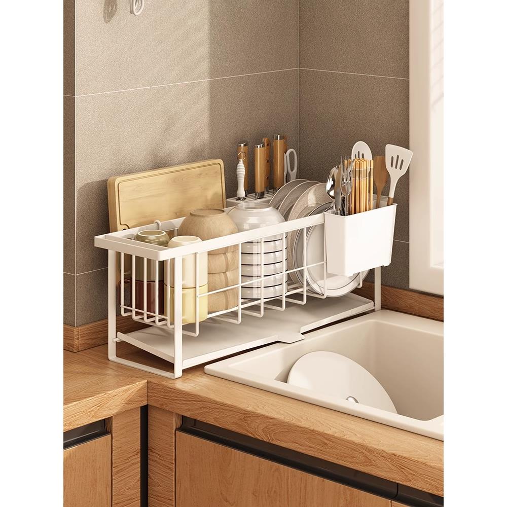 厨房沥水碗碟架水槽上方小尺寸单层碗架小型橱柜内碗筷碗盘收纳架