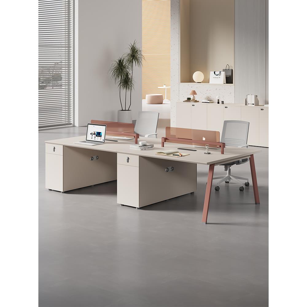 办公桌椅组合简单现代员工桌2/4人工作站员工6人卡桌办公家具