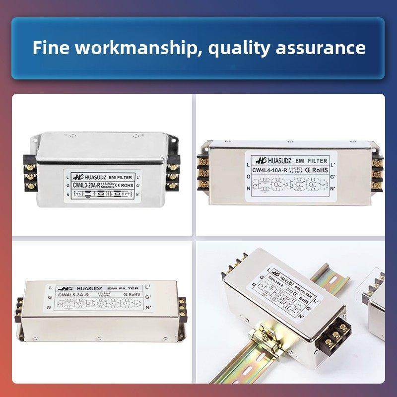 CW4L3-10A-R单相三级交流emi电源滤波器220V抗干扰净化器20A3040A,影音电器,电源滤波器,淘宝优惠券,粉丝福利购,淘宝优惠卷