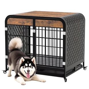 阿拉斯加用狗笼中大型犬木质狗笼室内带厕所分离狗窝屋狗别墅笼子