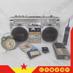 民俗怀旧老物件七八十年代录音机磁带卡带机BB机餐厅橱窗装饰摆件