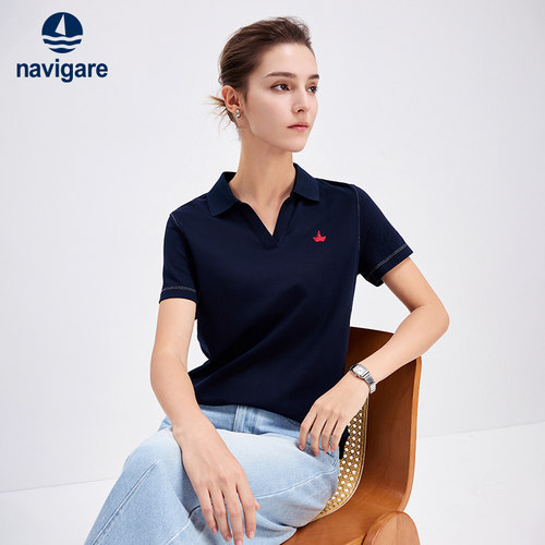 Navigare防蚊通勤短袖polo衫