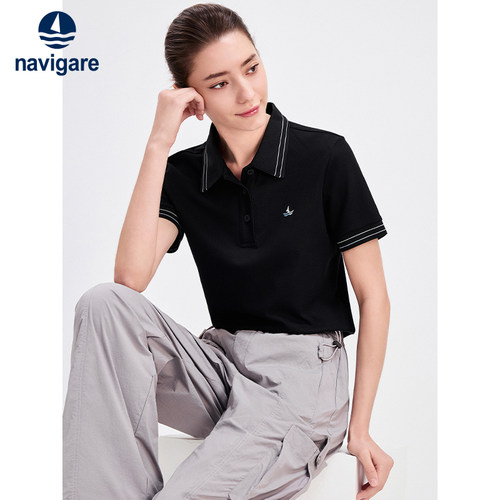 Navigare修身防蚊虫短袖POLO衫