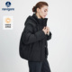 Navigare意大利小帆船短款 连帽羽绒服女士秋冬新款 白鸭绒黑色外套