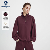 Navigare意大利小帆船纯棉磨毛卫衣女2025秋季 套头衫 新款 通勤长袖