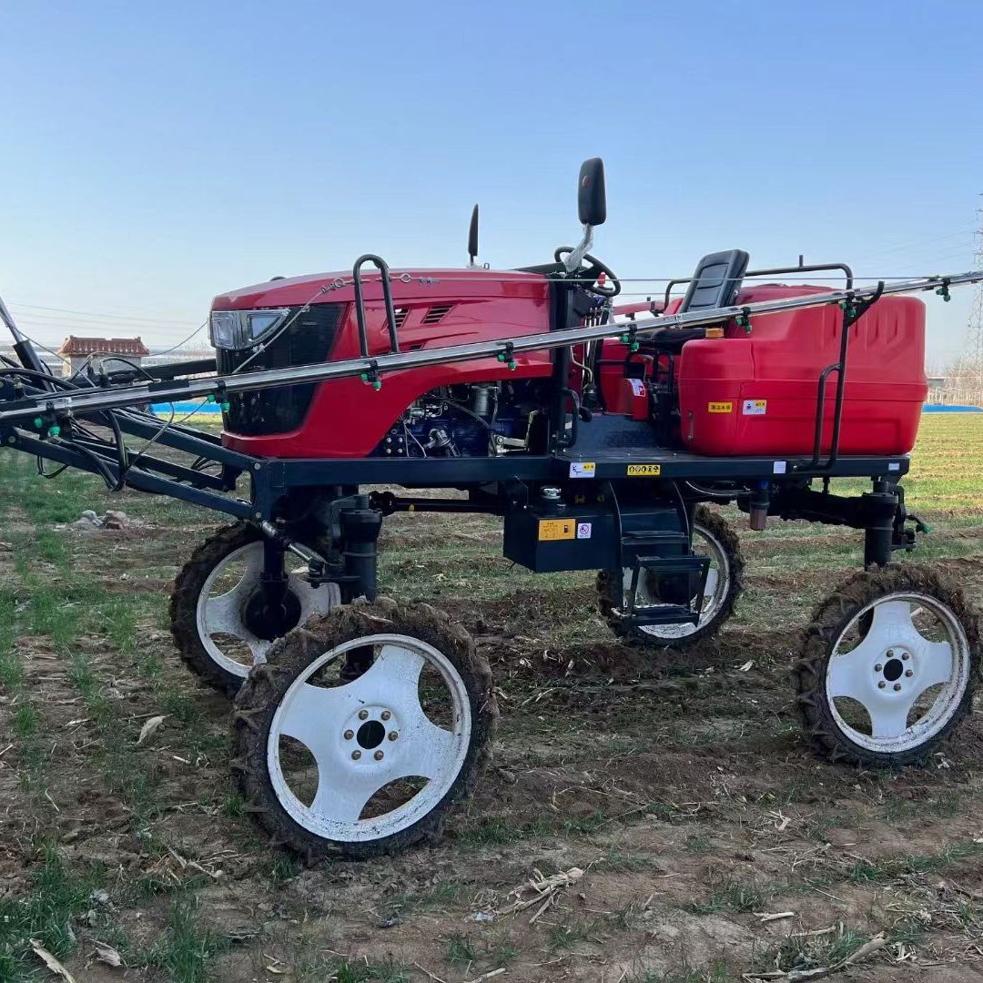 新款打药机四轮施肥一体机全自动农用玉米小麦自走式喷药机