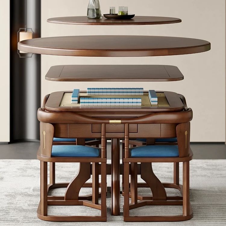 实木麻将机餐桌两用多功