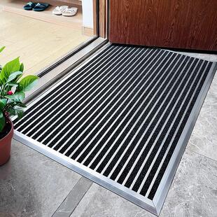 黑色铝合金入户门高级地垫室外门口防滑地毯门外入门脚垫户外门垫