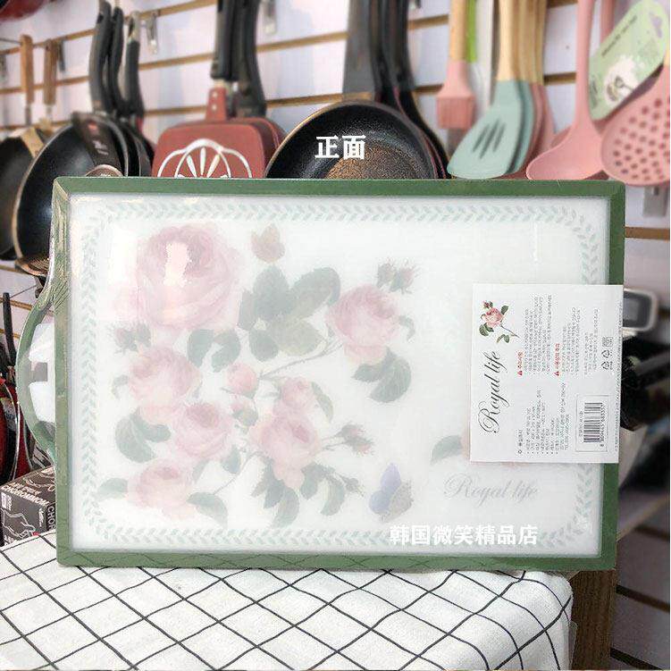 韩国进口菜板砧板银纳米抗菌防霉玫瑰砧板切菜板长方形