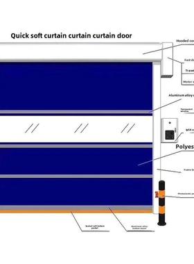 PVC快速卷帘门自动升降卷闸门电动感应卷门涡轮硬质快速门堆积门