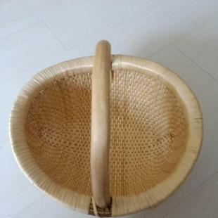 篮子收纳筐篮垸子筐农家乐馒头框笸箩簸箕柳编簸箕手工编织柳编筐