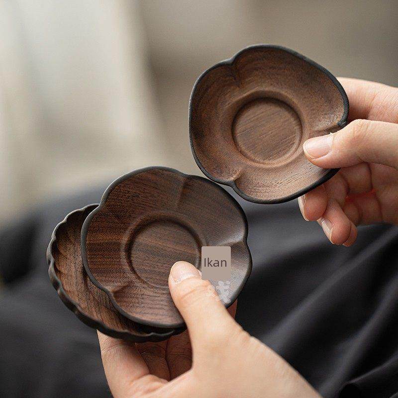 鱼戏手工北美胡桃木实木茶杯垫家用覆古隔热茶垫茶托杯托茶道零配,餐饮具,茶道/零配,淘宝优惠券,粉丝福利购,淘宝优惠卷