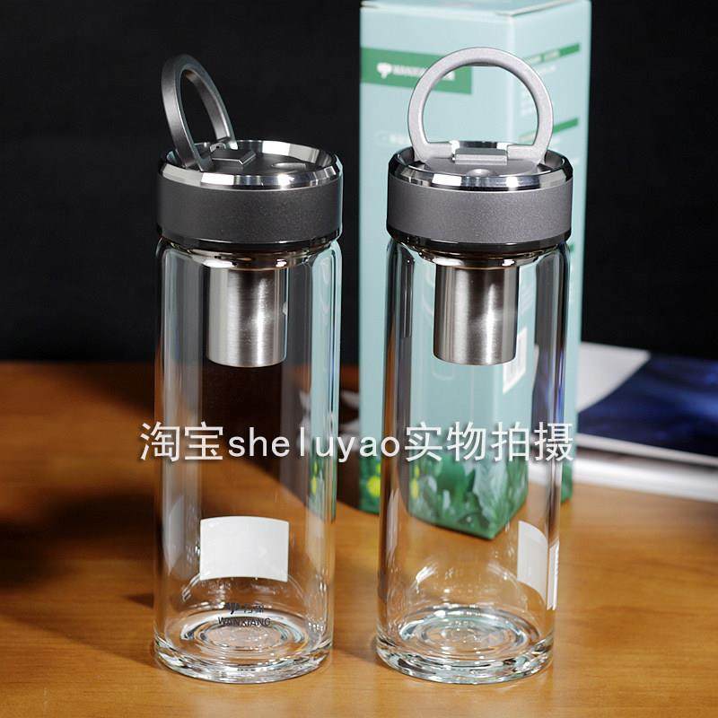 万象单层玻璃杯大容量男女带滤网个性花家用便携车载提环泡茶杯子,餐饮具,玻璃杯,淘宝优惠券,粉丝福利购,淘宝优惠卷
