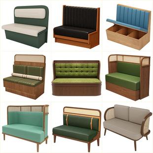 定制港式 茶餐厅卡座沙发英标防火证书储物实木咖啡奶茶饭饮火锅店