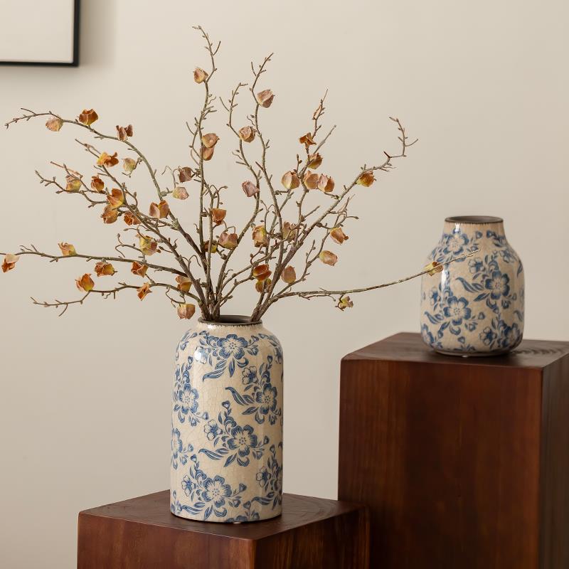 青花瓷花瓶摆件客厅插花新中式陶瓷景德镇水培高级感复古宋代美学