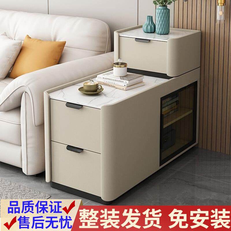 2025新款落地沙发边柜轻奢高级感实木小型夹缝简约现代边几侧边柜