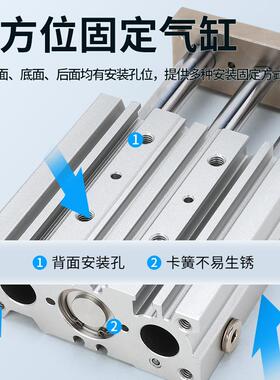 薄型32带导杆cmBKR40三轴三杆MGP2M12/16/20/55气缸30/0/7t5气动