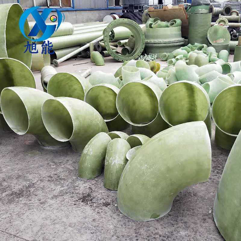PN10DN150玻璃钢管件弯头国成热电厂90度双法兰玻璃钢弯头厂