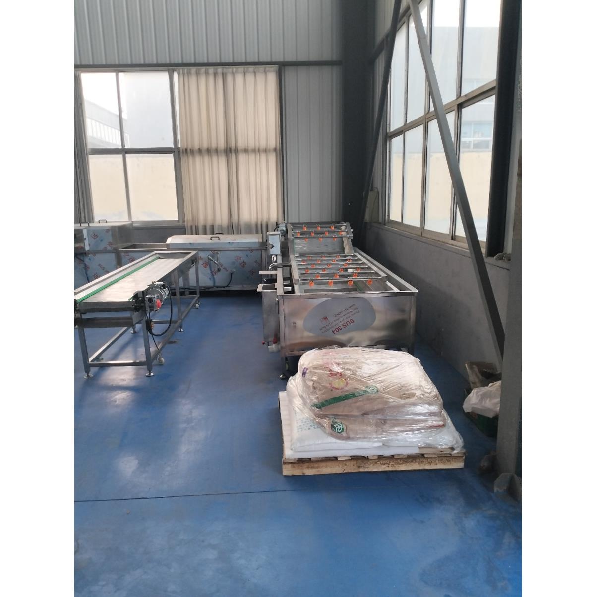 果蔬酱菜深加工流水线杀菌流水线解冻清洗风干杀菌分拣流水线商用