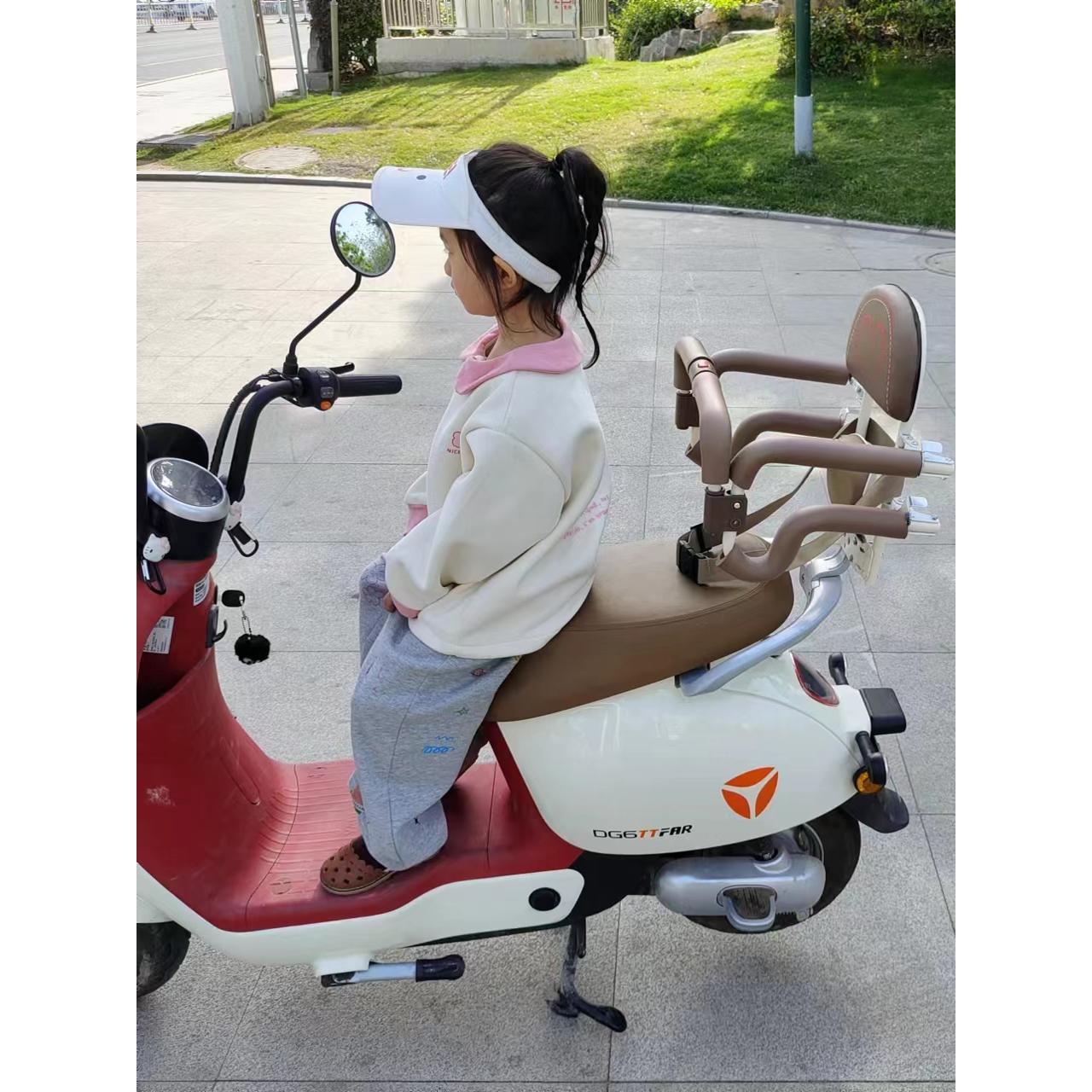 电摩电动车儿童座椅后置宝宝前置踏板车电瓶车安全小孩围栏折叠