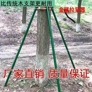 绿色支撑杆金属钢管树支撑防风树木支撑架抱箍乔木固定器大树园林