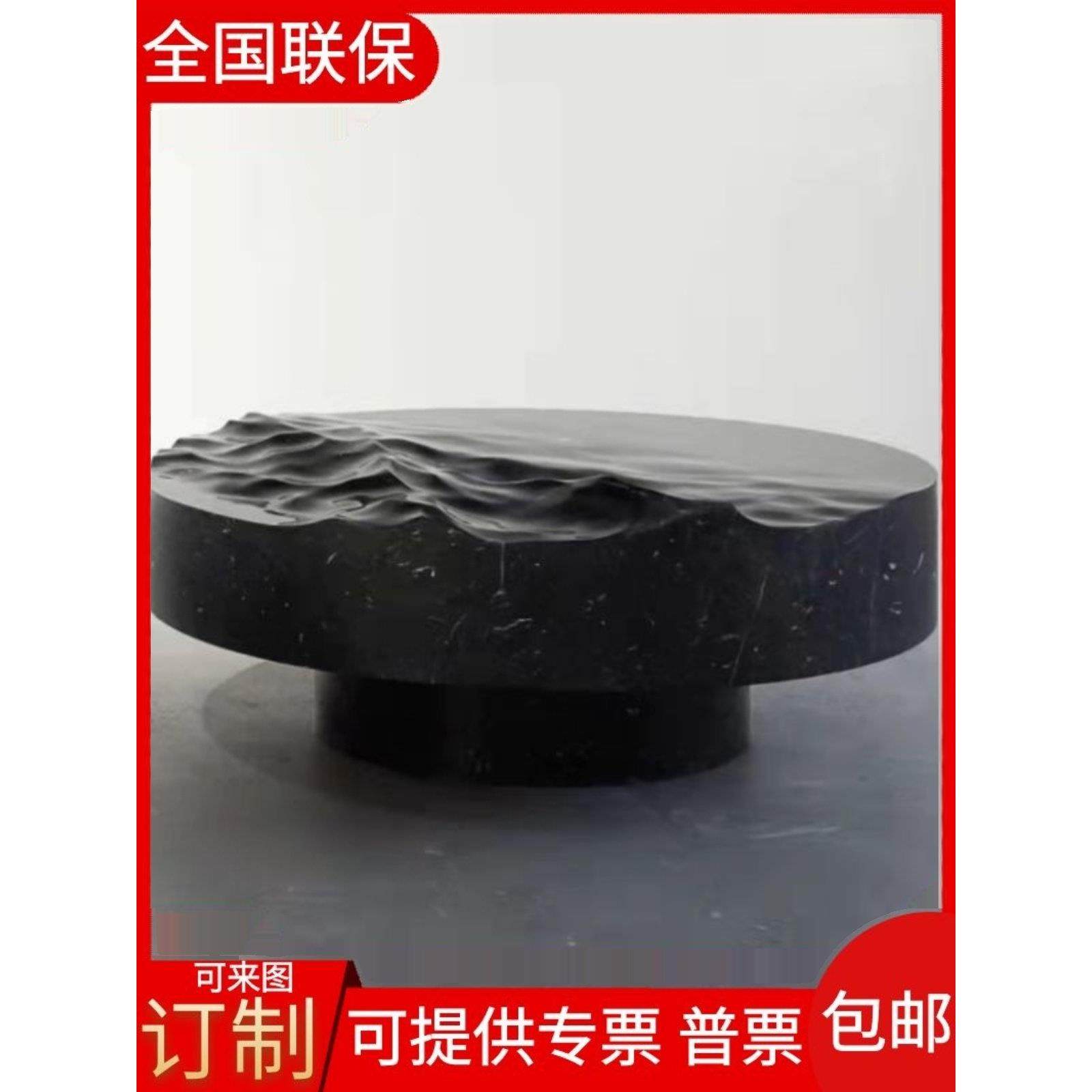 北欧设计师异形玻璃纤维彷大理石水波纹咖啡桌售楼处样板房客厅茶