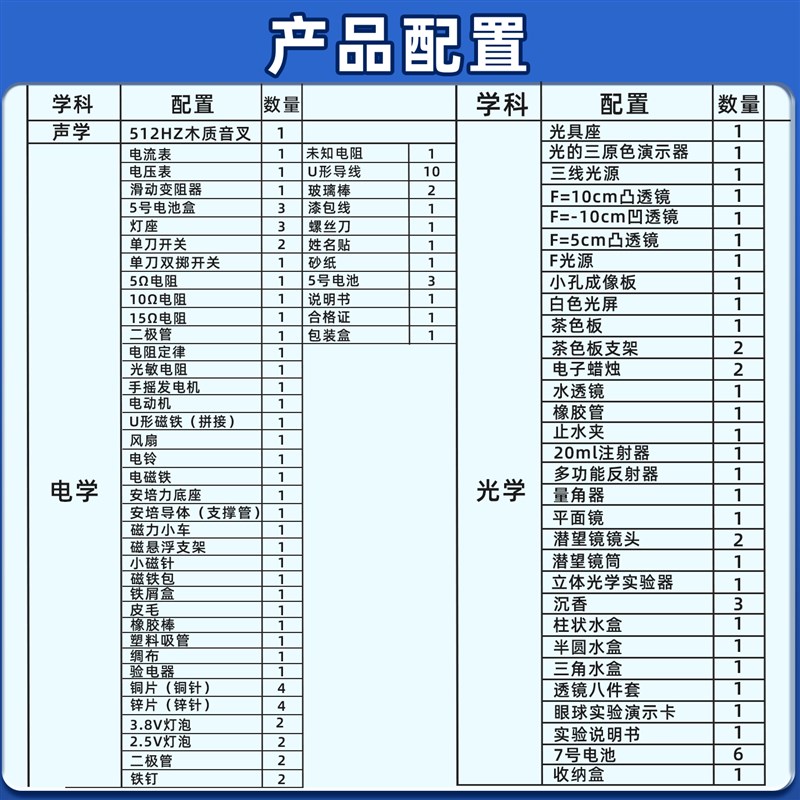 浙教版八上科学实验套装初中浙江专版电光组合八年级科学电学物理