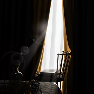 卧室窗帘遮光免打孔安装 轻奢拼色全遮光客厅 伸缩杆一整套2022新款