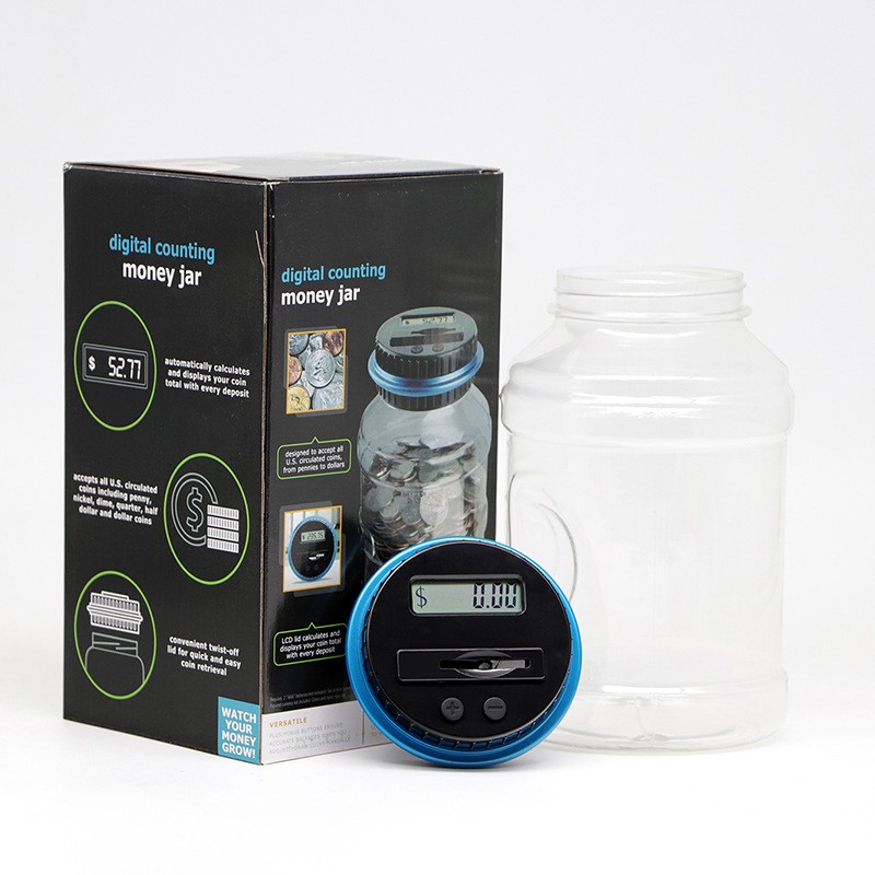 超大号自动识币计数存钱罐硬币透明塑料智能储蓄罐儿童生日礼物