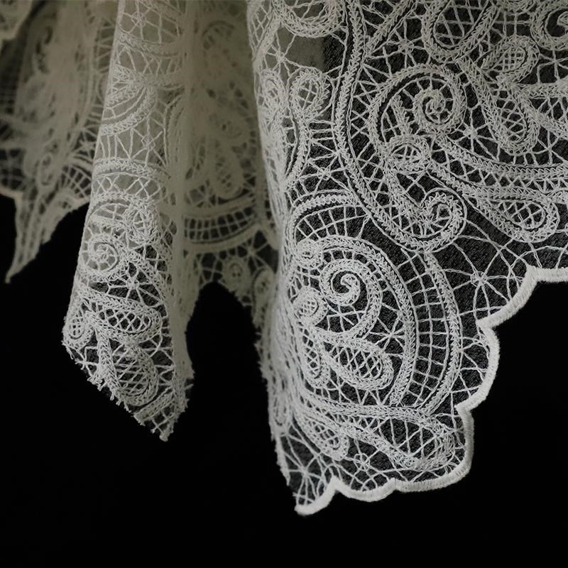 重工绣花浪漫水溶布料立体镂空装饰桌布 婚纱礼服时装头饰DIY面料