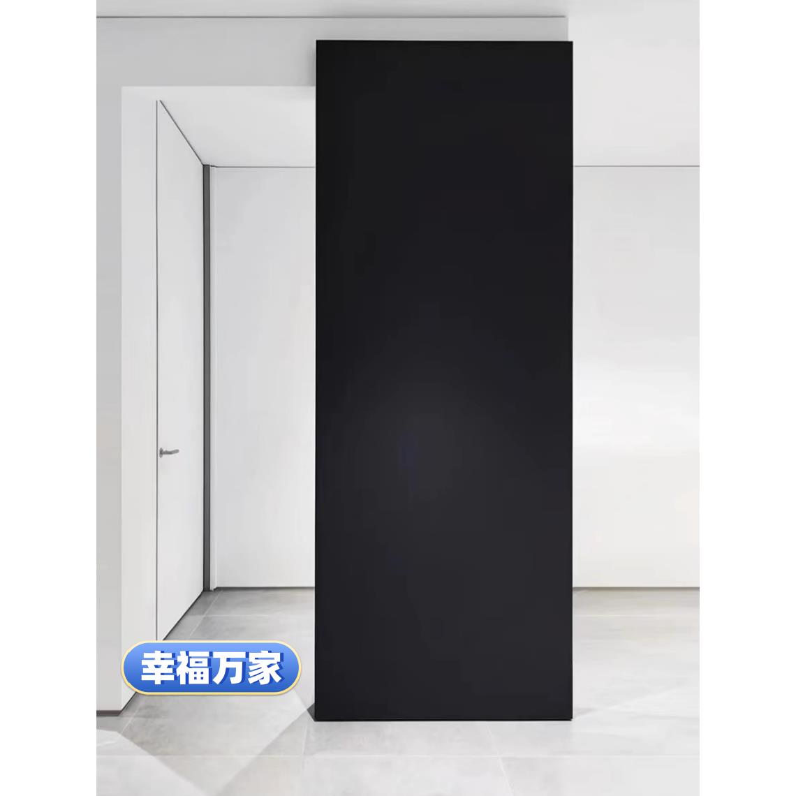 幽灵门现代极简约网红木门轨道门吊轨移门奶油风厨房卫生间推拉门