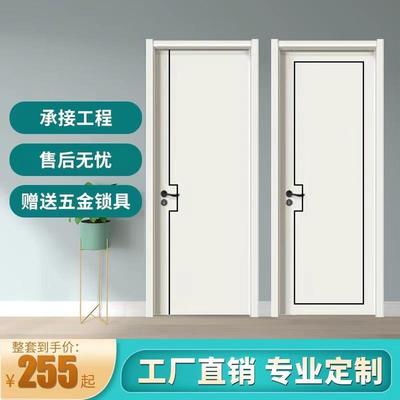 2024新款室内门生态门卧室门免漆门出租房门钢木门复合套厂家直销