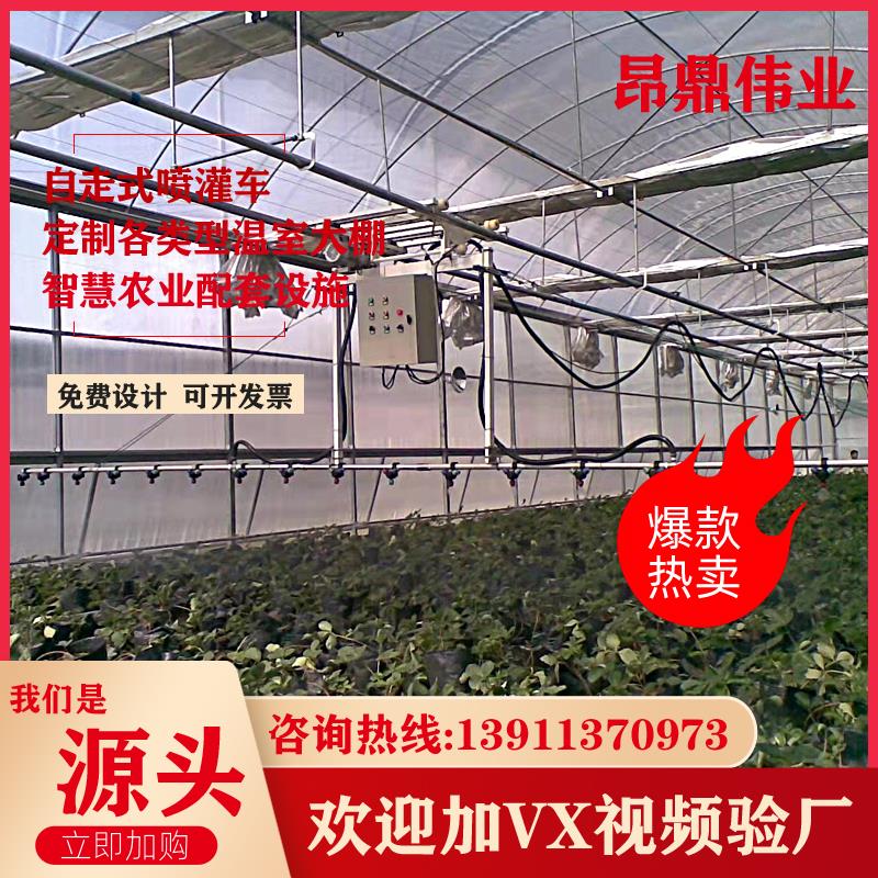 智能温室移动水车行走式喷灌车连栋大棚自动灌溉系统自走式喷灌机