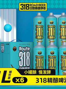 318精酿原浆啤酒1升桶  1箱6桶  经典香气德式小麦白啤