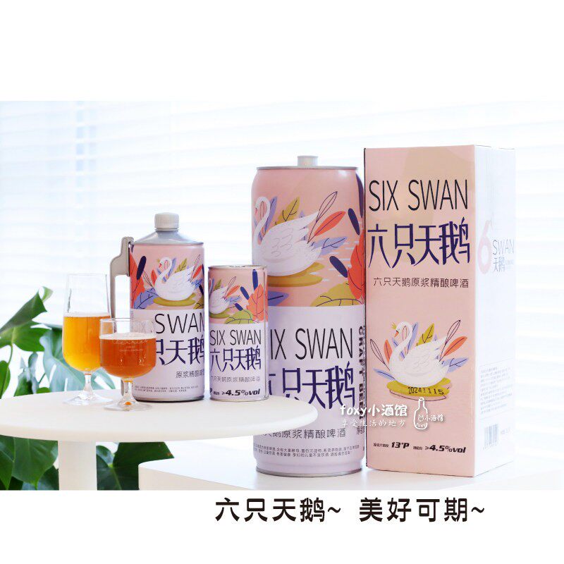 六只天鹅精酿啤酒10L桶 网红啤酒