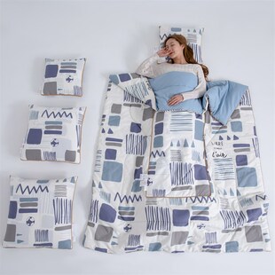 全棉两用抱枕被靠垫枕头被午休空调被纯棉卡通车载办公室二合一被