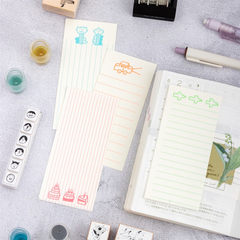 别管便签 边线荧光色专色印刷手帐拼贴装饰素材搭配简约记录记事