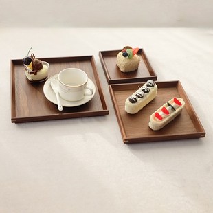 家用胡桃木茶托盘北欧风实木木盘甜点盘茶几茶具茶托收纳盘