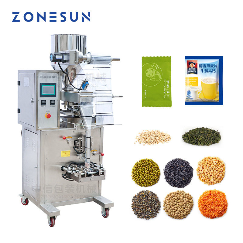 ZONESUN 100g全自动颗粒灌装分装机坚果豆类带打码封口分装包装机