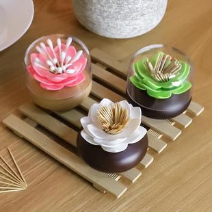 创意牙签筒餐厅客厅高档木质牙签罐简约棉签盒 牙签盒实木家用个性