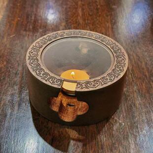 禾墨熹言温茶器B款蜡烛煮茶炉公道杯保温加热底座一人小温茶炉子