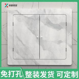 地暖分水器遮挡罩贴墙洞口喷绘遮挡盖板暖气装 饰弱电箱地暖遮挡门