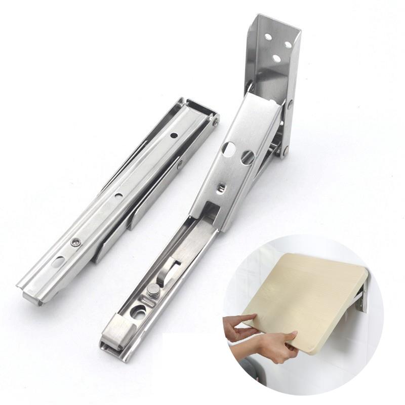 免打孔置物架支撑托 托可折叠不锈钢墙上隔板三角支架壁挂承重托