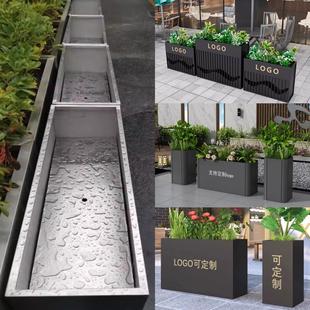定制户外不锈钢花箱组合商业成品外摆隔断花架样品屋展示中心室外